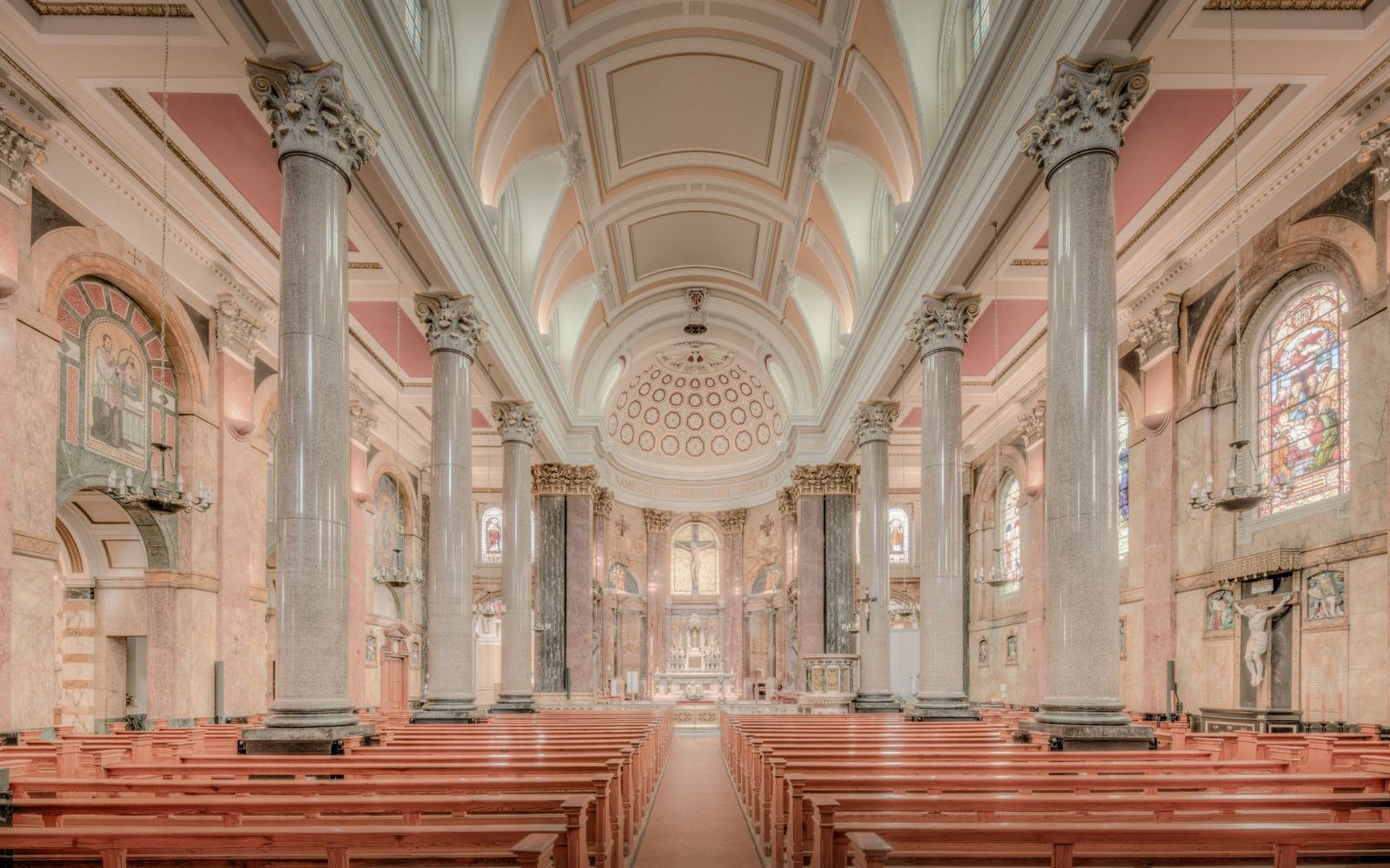 Beautiful church nave kept clean and worthy of its congregation