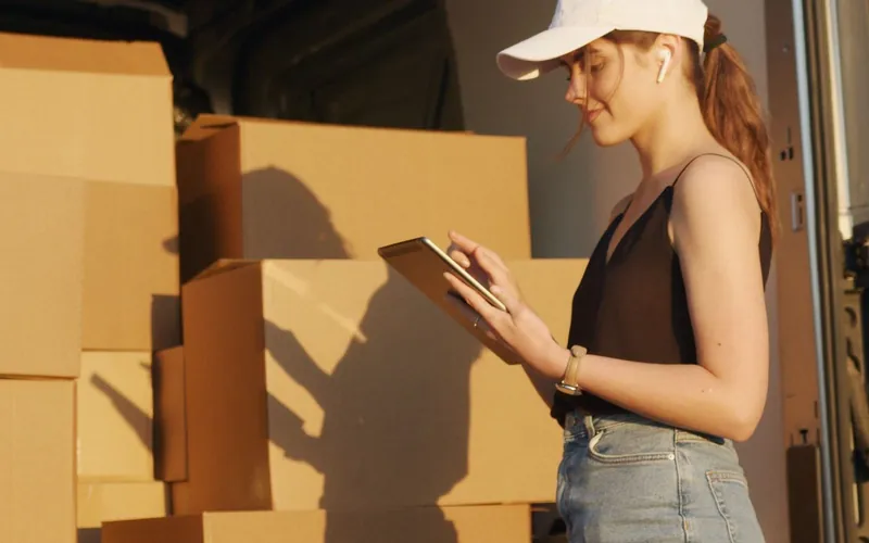 Worker in a warehouse where break rooms and offices stay clean