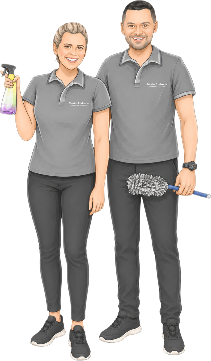Maria and Gilmar, founders of Maria Andrade Cleaning Services